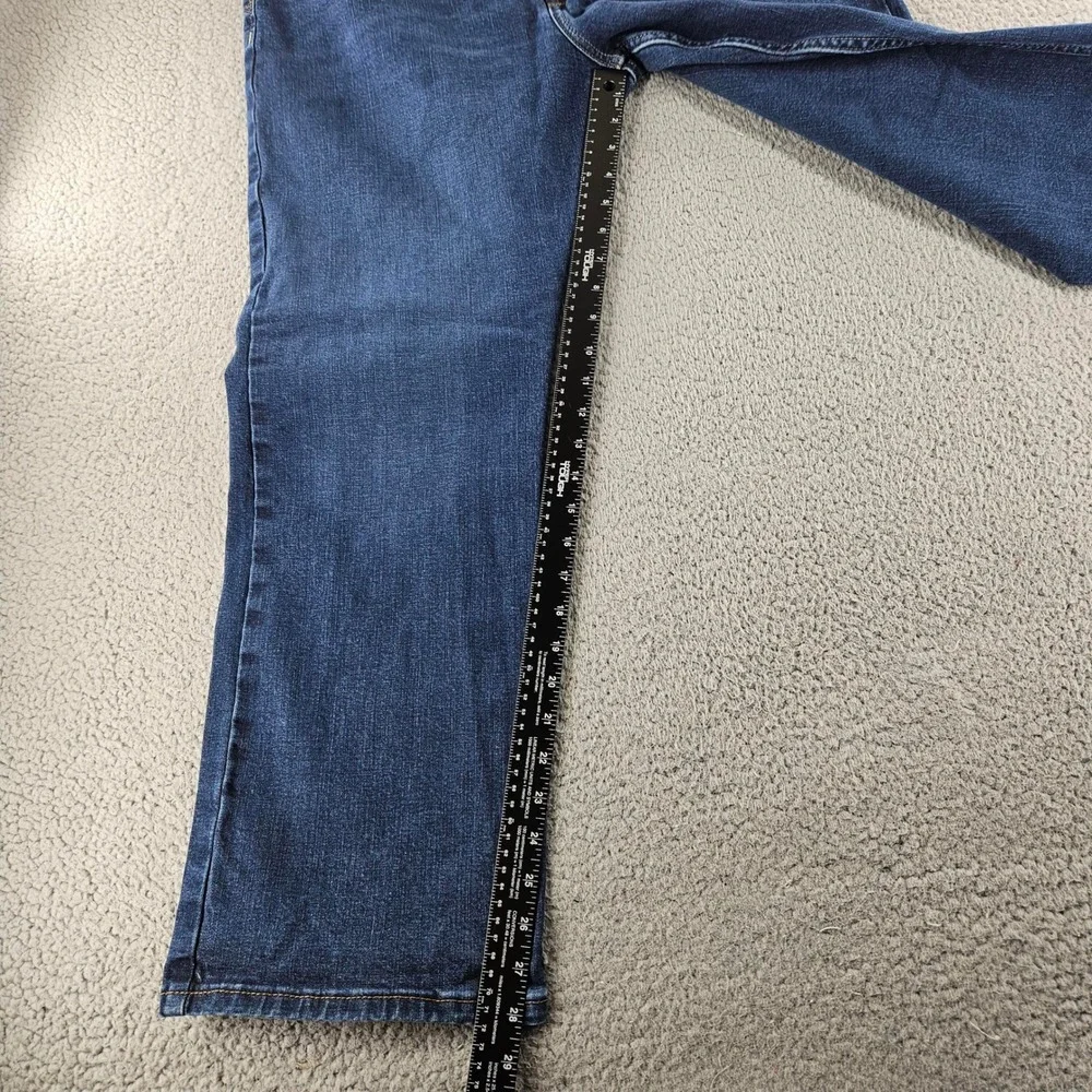Wrangler Relaxed Boot Cut Jeans Mens 36x30 Dark Wash Blue Stretch‎ Western Chore